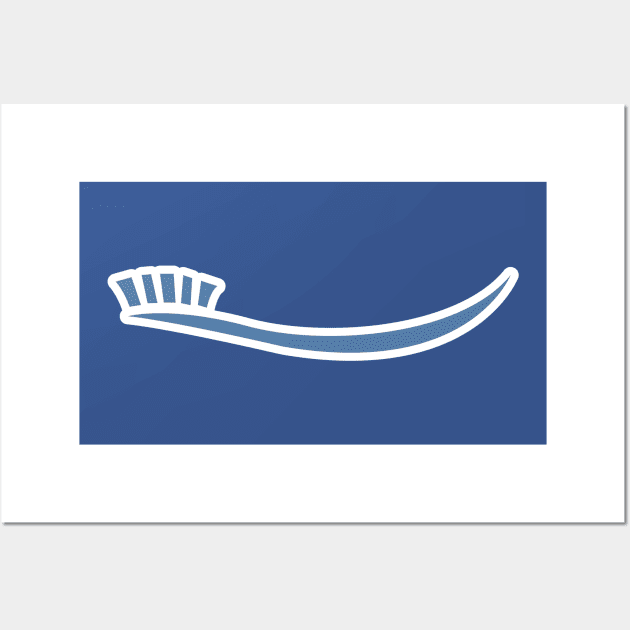 Tooth brush vector icon design. Dentist and dental clinic vector logo design. Wall Art by AlviStudio